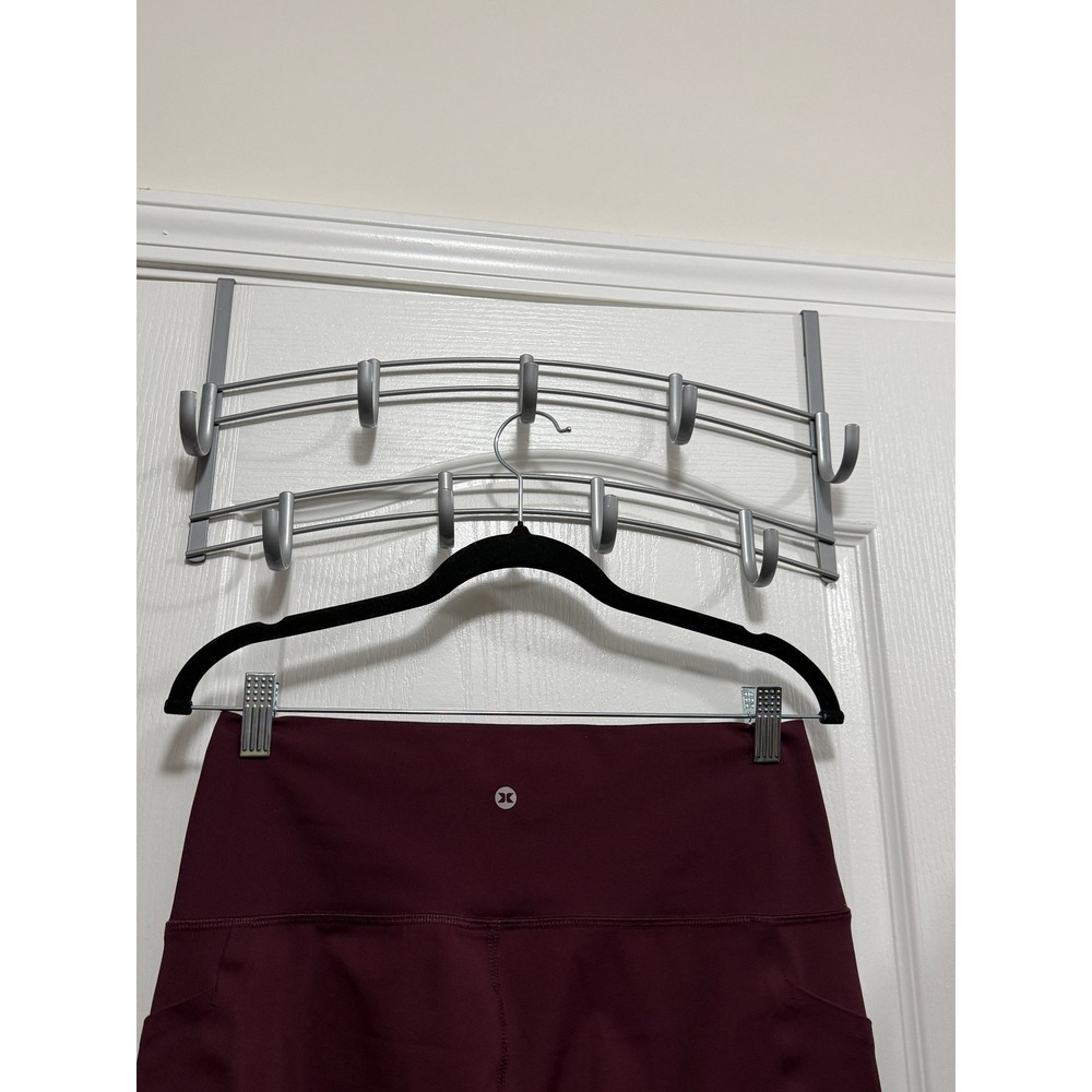 RBX Womens Large Burgundy High Waisted Capri Leggings Side Pockets Athleisure - Picture 9 of 16